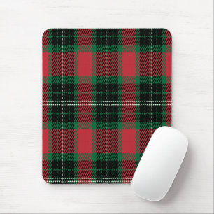 Groen en rood Tartan Muismat