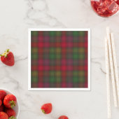 Groen en rood, tartan servet (Insitu)