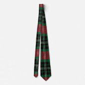 Groen en rood Tartan Stropdas (Achterkant)