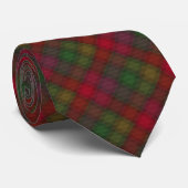 Groen en rood, tartan stropdas (Opgerold)