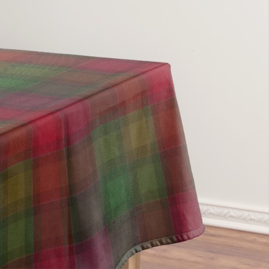 Groen en rood, tartan tafelkleed (Voorbeeld)