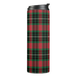 Groen en rood Tartan Thermosbeker