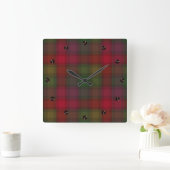 Groen en rood, tartan vierkante klok (Huis)
