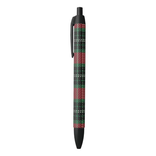 Groen en rood Tartan Zwarte Inkt Pen (Top (Verticaal))