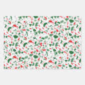 Groen en Rood Terrazzo Patroon Vakantie Kerstmis Inpakpapier Vel (Voorkant 2)