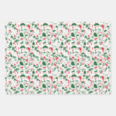 Groen en Rood Terrazzo Patroon Vakantie Kerstmis Inpakpapier Vel (Voorkant)