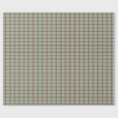 Groen en Rood Venster Plaid Stripe Cadeaupapier (Vlak)