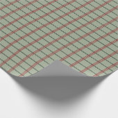Groen en Rood Venster Plaid Stripe Cadeaupapier (Hoek)