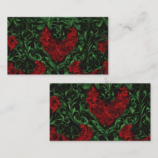 Groen en rood visitekaartje (Voorkant / Achterkant)