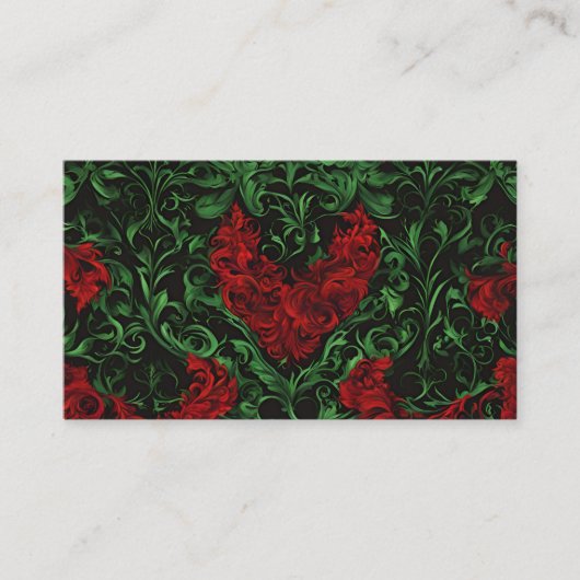 Groen en rood visitekaartje (Voorkant)