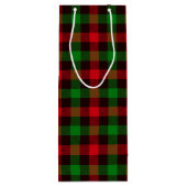 Groen en rood wijn cadeautas (Achterkant)
