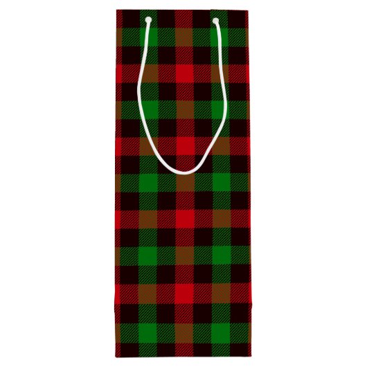 Groen en rood wijn cadeautas (Achterkant)