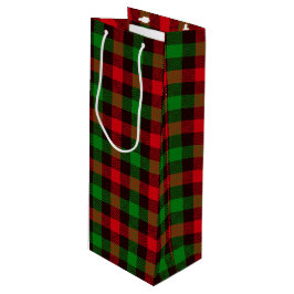 Groen en rood wijn cadeautas