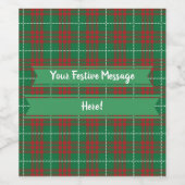 Groen en rood wijn etiket (Enkel label)