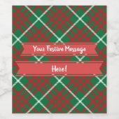 Groen en rood wijn etiket (Enkel label)