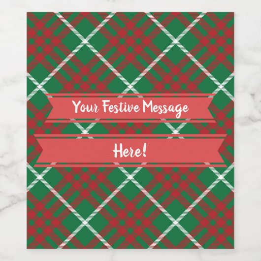 Groen en rood wijn etiket (Enkel label)