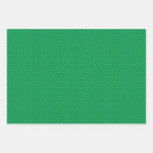 Groen en rood wit poka doet kerstpatronen inpakpapier vel (Voorkant)