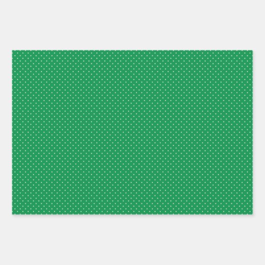 Groen en rood wit poka doet kerstpatronen inpakpapier vel (Voorkant)