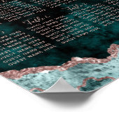 Groen en Roos Gold Agate Table Seating Arrangement Poster (Hoek)