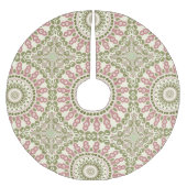 Groen en Roos Mandala Boheems Patroon Kerstboom Rok (Voorkant)