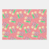 Groen en Roze 13e Birthday-verlooppapier Inpakpapier Vel (Voorkant 2)