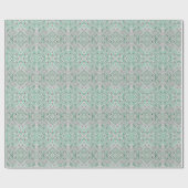 Groen en Roze Abstract Cadeaupapier (Vlak)
