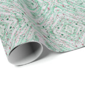 Groen en Roze Abstract Cadeaupapier (Rol Hoek)