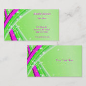 Groen en Roze Abstracte Visitekaartjes (Voorkant / Achterkant)