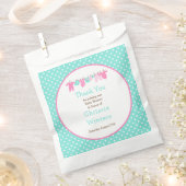 Groen en Roze Baby Line Baby shower Bedankzakje (Geknipt)