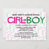 Groen en Roze Baby shower Kaart (Voorkant)