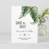 Groen en Roze Bananenblad Beverly Hills Hotel Kaart (Staand voorkant)