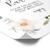 groen en roze bruidsdouche mimosa bar bord poster (Hoek)