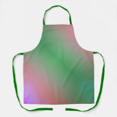 Groen en Roze Diagonaal Schort (Voorkant)