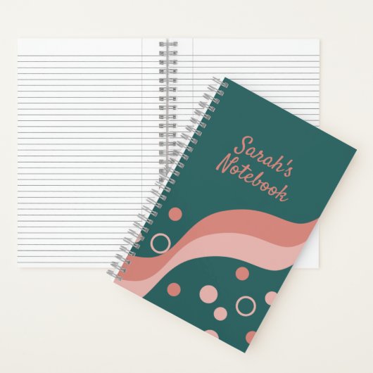 groen en roze esthetisch en artistiek notitieboek (Binnen)