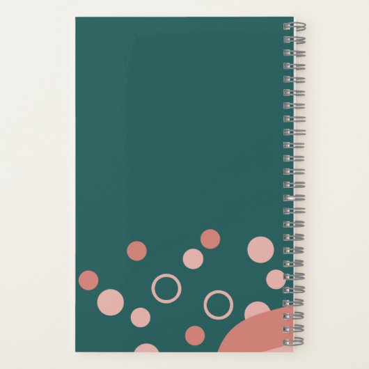  groen en roze esthetisch en artistiek notitieboek (Achterkant)