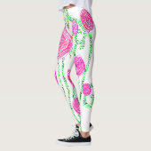 Groen en Roze Floral Leggings (Links)