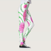 Groen en Roze Floral Leggings (Rechts)