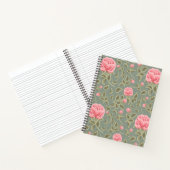 Groen en Roze Floral Notitieboek (Binnen)