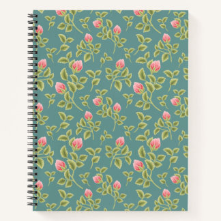Groen en Roze Floral Notitieboek