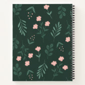 Groen en Roze FLoral Notitieboek (Achterkant)