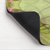 Groen en Roze Fractal Mousepad Muismat (Hoek)