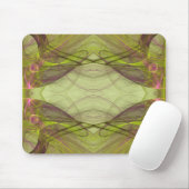 Groen en Roze Fractal Mousepad Muismat (Met muis)