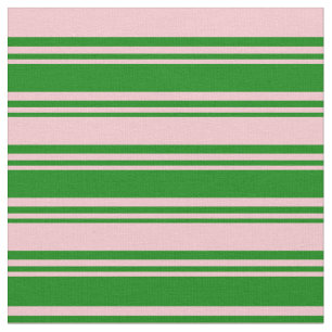 Groen en Roze gekleurd Striped Patroon Stof