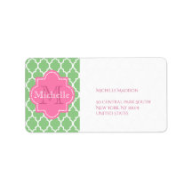 Groen en roze gepersonaliseerd