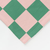 Groen en Roze Geruite Patroon Checkerboard Chec Fleece Deken (Hoek)
