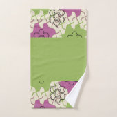 Groen en Roze Hexagonaal Bad Handdoek (Handdoek)