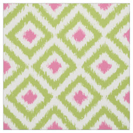 Groen en roze Ikat Diamonds op grote schaal Stof