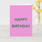 Groen en Roze Kaart (Gele Bloem)