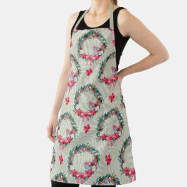 Groen en Roze kerstmis en kardinaal Schort