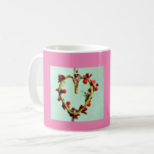 Groen en Roze Kleurrijke Moederdag Hart Koffiemok
